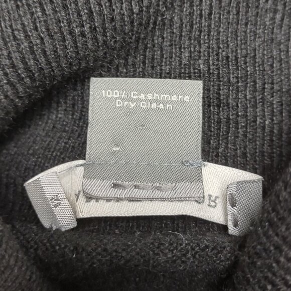 Ann Taylor black 100% Cashmere short sleeve turtleneck sweater ladies Medium - Picture 7 of 7